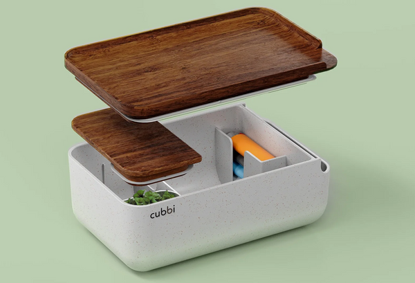 Cubbi Rolling Tray with lighters and herb