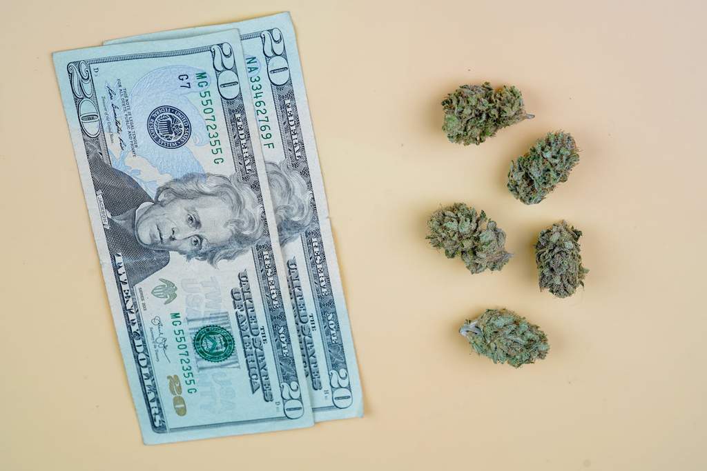 an eighth of marijuana costs about $40