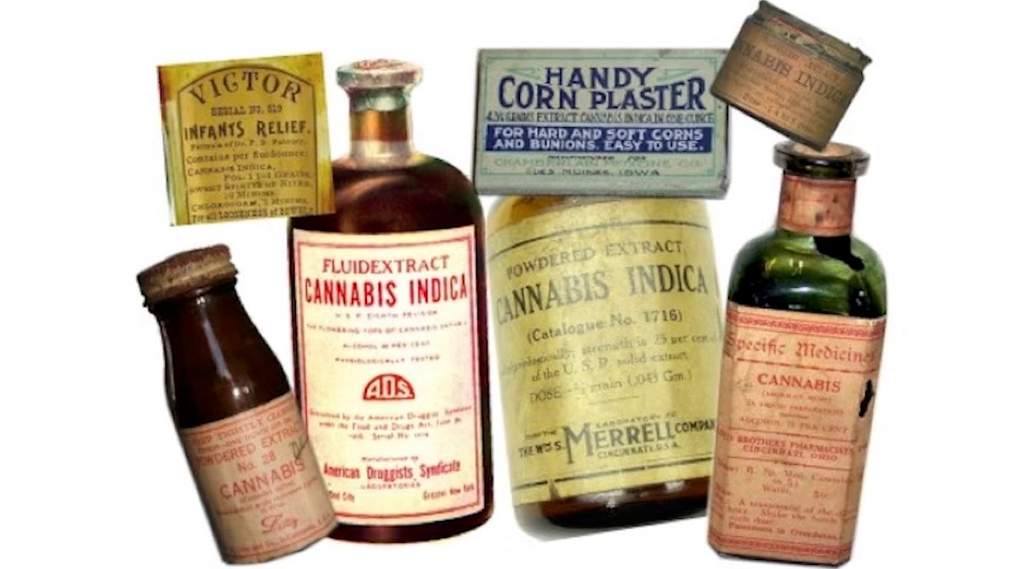 examples of 19th century Medical Cannabis products including Cannabis indica tincture