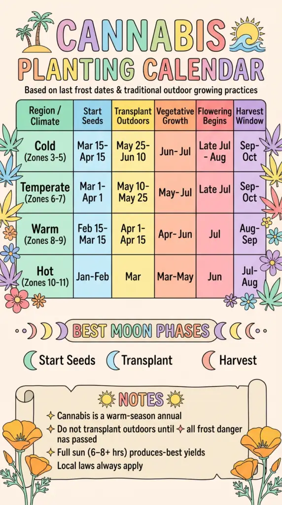 California seed planting calander