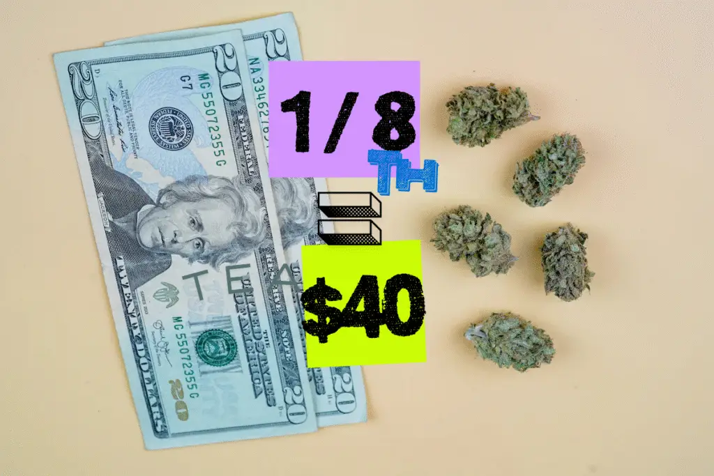 How much should an 1/8 of weed cost