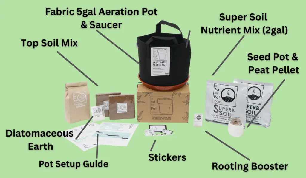 a pot for pot 5 gallon expansion ganja grow kit contents itmized