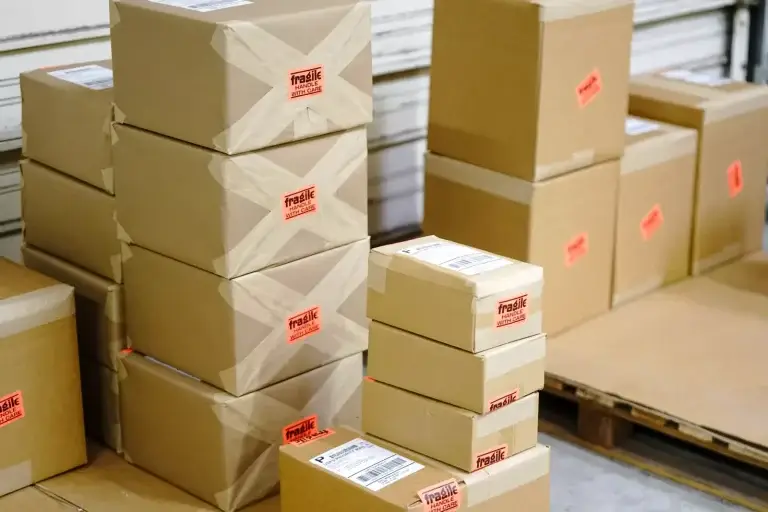 Stacked a Pot for Pot grow kit shipping boxes